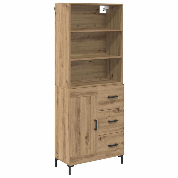 vidaXL Highboard Remeseln&yacute; dub 69,5 x 34 x 180 cm Kompozitn&eacute; drevo
