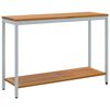 vidaXL Vonkaj&scaron;&iacute; st&ocirc;l s &uacute;ložiskom Pr&iacute;rodn&aacute; a &scaron;ed&aacute; 110 x 35 x 75 cm