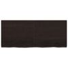 vidaXL Kúpeľňová doska tmavohnedá 120x50x(2-4) cm ošetrený masív