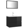 vidaXL Súprava kúpeľňového nábytku lesklá čierna drevotrieska