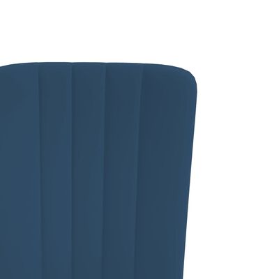 vidaXL Jedálenské stoličky 4 ks modré zamatové