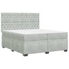 vidaXL Posteľ boxspring s matracom Svetlosiv&aacute; 200 x 200 cm Zamat
