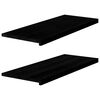 vidaXL Okenn&yacute; parapet 2 ks hnedočiern&aacute; 100x40x2 cm dubov&yacute; mas&iacute;v