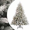 vidaXL Umel&yacute; Skl&aacute;pac&iacute; Vianočn&yacute; Stromček 150 cm 150 LED Tepl&aacute; biela