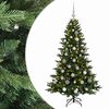 vidaXL Umel&yacute; vianočn&yacute; stromček s vianočn&yacute;mi guľami 120 cm 150 LED