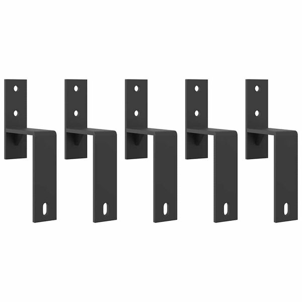 vidaXL Kovanie na posuvn&eacute; dvere čierne 213,5 cm oceľov&eacute;