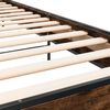 vidaXL Posteľný rám dymový dub 75x190 cm kompozitné drevo a kov
