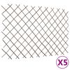 vidaXL Mriežkov&yacute; plot z vŕbov&eacute;ho pr&uacute;tia 5 ks 180x120 cm