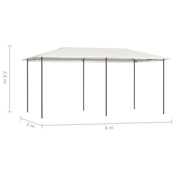 vidaXL Altánok 2,98x5,3x2,59 m krémový 160 g/m²