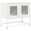TV skrinka vidaXL Biela 68x39x60,5 cm Oceľ valcovan&aacute; za studena