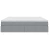 vidaXL Postel s &uacute;ložn&yacute;m prostorem a matrac&iacute; Svetlosiv&aacute; 180 x 200 cm