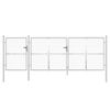 vidaXL Pleten&aacute; z&aacute;hradn&aacute; br&aacute;na strieborn&aacute; 400x125 cm pozinkovan&aacute; oceľ