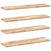 vidaXL Pl&aacute;vaj&uacute;ce police 4 ks 100x20x2 cm neo&scaron;etren&eacute; mas&iacute;vne drevo ak&aacute;cia