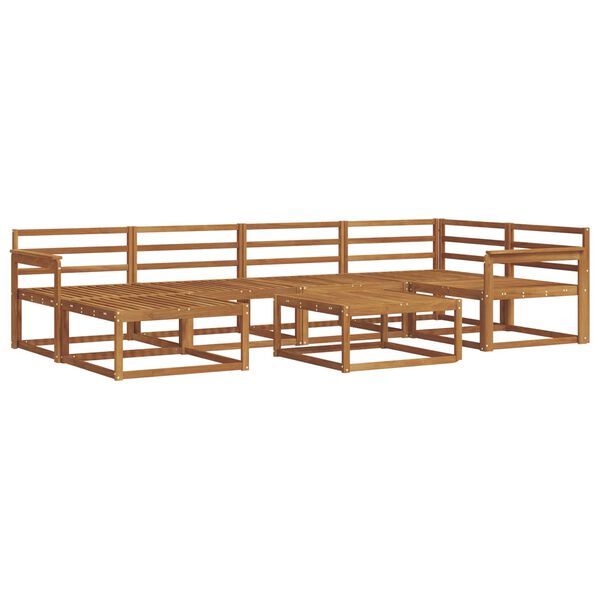 vidaXL Z&aacute;hradn&aacute; s&uacute;prava gaučov 7 pcs Pr&iacute;rodn&aacute; Pevn&eacute; ak&aacute;ciov&eacute; drevo