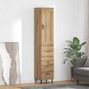 vidaXL Highboard Remeseln&yacute; dub 34,5 x 34 x 180 cm Kompozitn&eacute; drevo