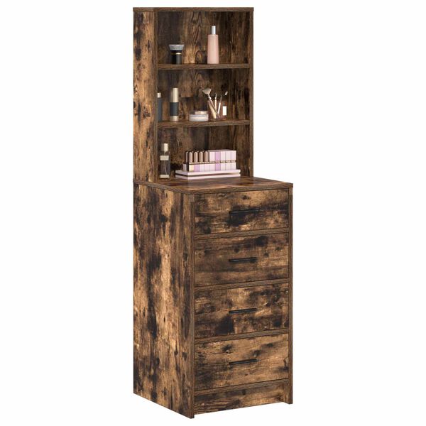 vidaXL Highboard Tmav&yacute; dub 40 x 41 x 135 cm Kompozitn&eacute; drevo