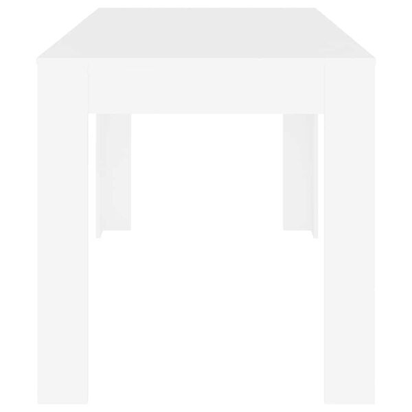 vidaXL Jedálenský stolík biely 140x74,5x76 cm kompozitné drevo