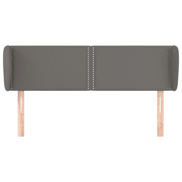 vidaXL Čelo postele so z&aacute;hybmi siv&eacute; 147x23x78/88 cm umel&aacute; koža