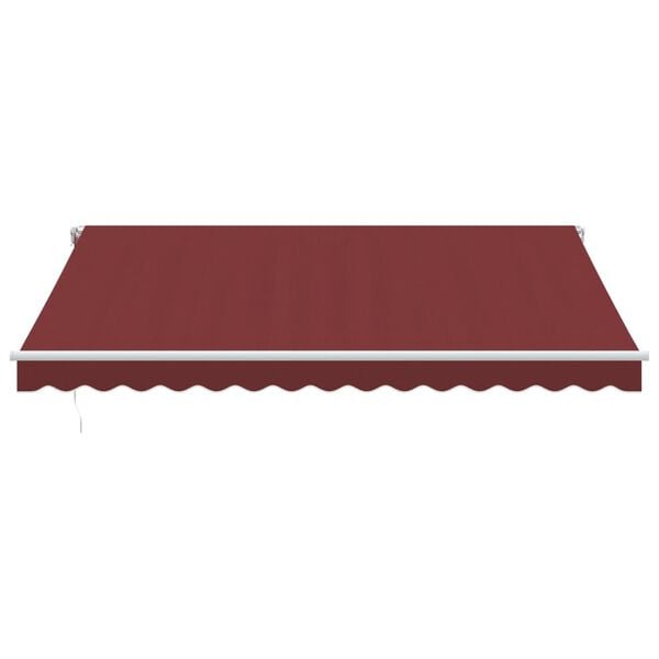 vidaXL Ručne zaťahovacia markíza s LED burgundská 400x300 cm