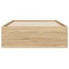 vidaXL Posteľný rám so zásuvkami dub sonoma 100x200cm kompozitné drevo