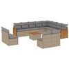 vidaXL 13-dielna z&aacute;hradn&aacute; s&uacute;prava pohoviek s vank&uacute;&scaron;mi b&eacute;žov&aacute; polyratan