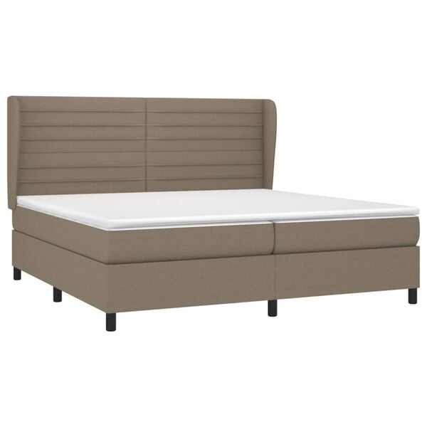 vidaXL Boxspring posteľ s matracom sivohned&yacute; 200x200 cm l&aacute;tka