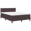 vidaXL Posteľ boxspring s matracom Tmavohned&aacute; 140 x 190 cm l&aacute;tka