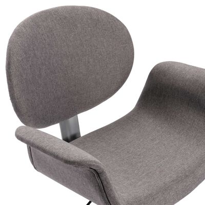 vidaXL Otočná jedálenská stolička, sivá, látka