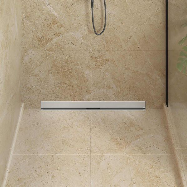 vidaXL N&aacute;stenn&yacute; odtok do sprchy Strieborn&aacute; 80 cm Nerezov&aacute; oceľ 304