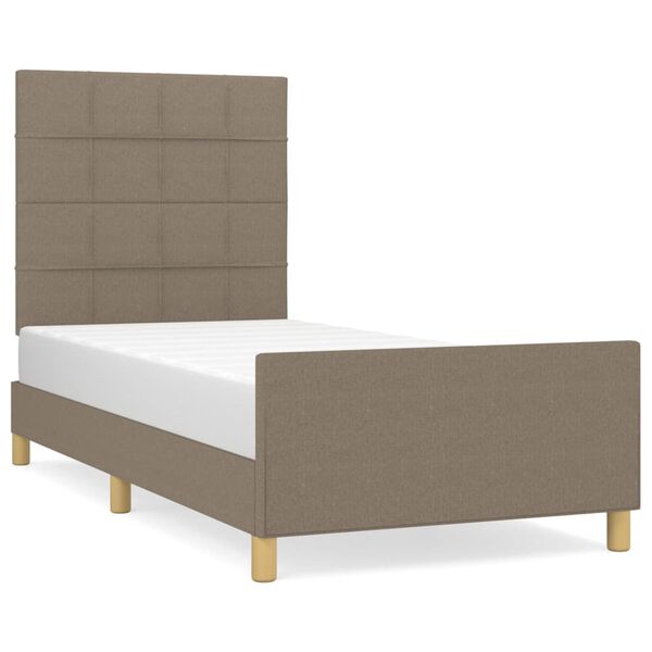 vidaXL R&aacute;m postele bez matraca Taupe 80x200cm L&aacute;tka