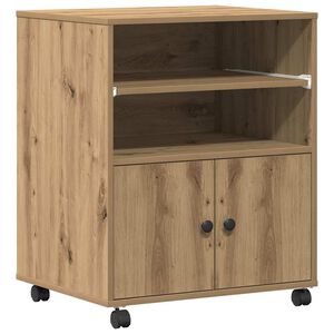 vidaXL Stojan na tlačiareň Dub artisan 60 x 48 x 74 cm