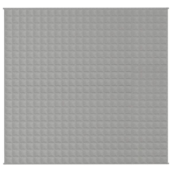 vidaXL Záťažová prikrývka šedá 220x235 cm 11 kg látka