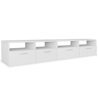 vidaXL TV stolíky, 2 ks, drevotrieska, 95x35x36 cm, biele