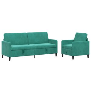 vidaXL S&uacute;prava pohovky s &uacute;ložn&yacute;m priestorom 2 ks Tyrkysov&aacute; Polyester