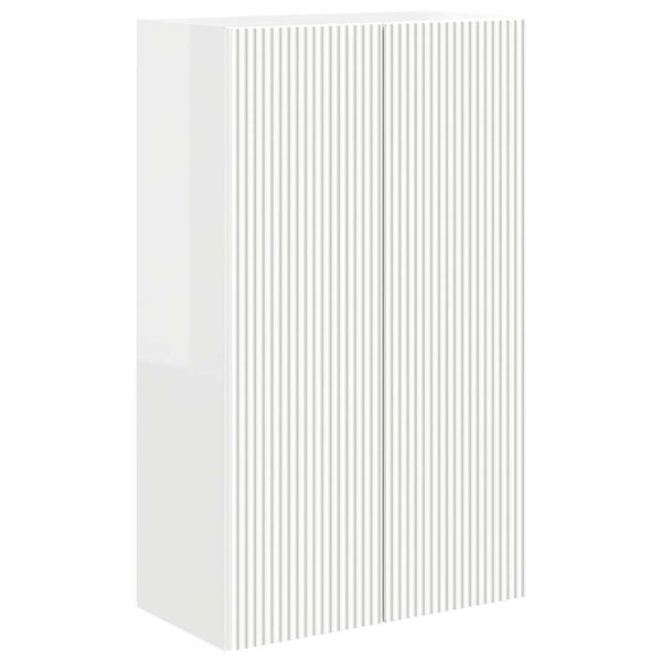 vidaXL TV nástenná skriňa Vysoký lesk bielej 59,5 x 31 x 100 cm