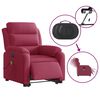 vidaXL Elektrické zdvíhacie masážne sklápacie kreslo vínové zamat