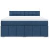 vidaXL Posteľn&yacute; r&aacute;m boxspring s matracom modr&yacute; 180x200 cm l&aacute;tka