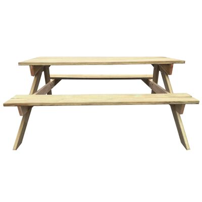 vidaXL Piknikový stôl 150x135x71,5 cm, drevo