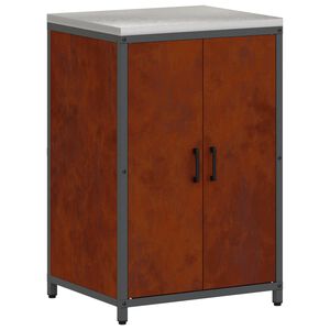 vidaXL &Uacute;ložisko v kuchyni s poličkou Hrdzav&yacute; 60 x 50 x 92 cm Oceľ