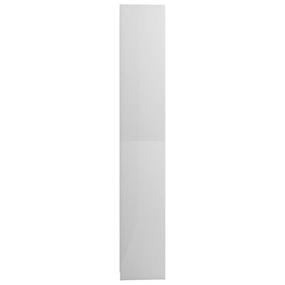 vidaXL Skrinka do kúpeľne, lesklá biela 30x30x183,5cm kompozitné drevo