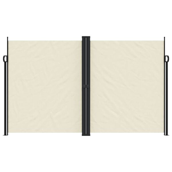 vidaXL Zaťahovacia bočná markíza, krémová 200x600 cm