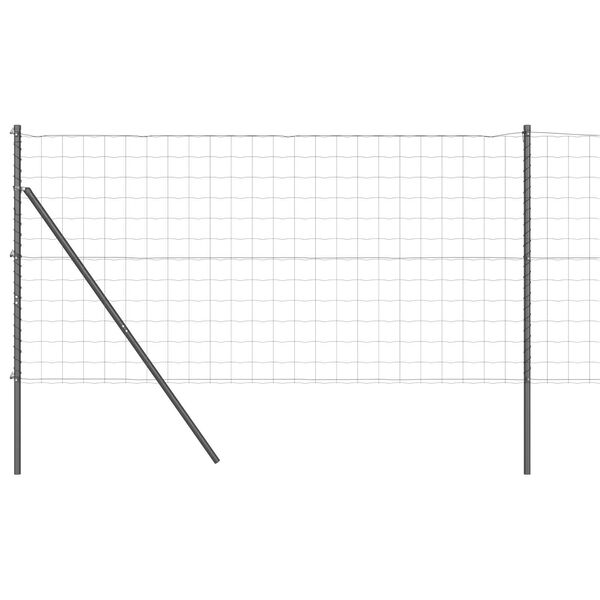vidaXL Plot s podperou Siv&aacute; 1 x 25 m Oceľ