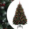 vidaXL Umel&yacute; vianočn&yacute; stromček zelen&yacute; s vianočn&yacute;mi guľami 150 cm