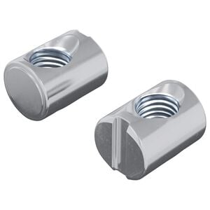 vidaXL Matica na barel 2 ks Strieborn&aacute; M6 x 13 mm Železo