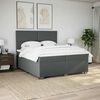 vidaXL Boxspring posteľ s matracom tmavosiv&aacute; 200x200 cm l&aacute;tka