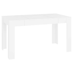 vidaXL Jed&aacute;lensk&yacute; stol&iacute;k biely 140x74,5x76 cm kompozitn&eacute; drevo