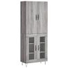 vidaXL Vysok&aacute; skrinka siv&yacute; dub sonoma 69,5x34x180 cm spracovan&eacute; drevo