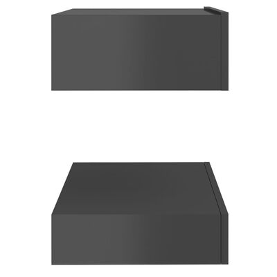 vidaXL Nočný stolík lesklý sivý 60x35 cm drevotrieska
