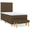 vidaXL Boxspring posteľ s matracom tmavohned&aacute; 90x190 cm l&aacute;tka