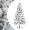 vidaXL Umel&yacute; vianočn&yacute; stromček 120 cm PVC a oceľ Zelen&aacute; a biela